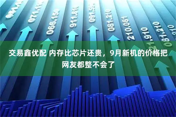 交易鑫优配 内存比芯片还贵，9月新机的价格把网友都整不会了